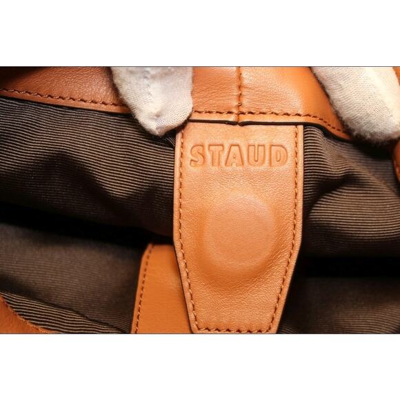 Staud Island Knotted Womens Supple Tan Leather Hobo Satchel Shoulder Bag - Picture 14 of 16